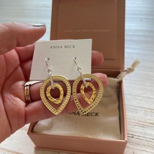 Brand new Anna Beck double teardrop earrings